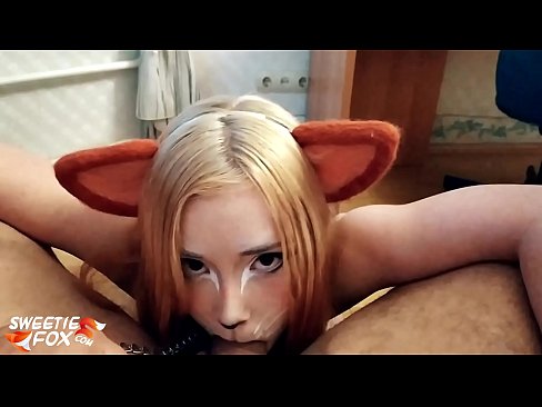❤️ Kitsune loro dick na kụkọba n'ọnụ ya ️❌ Anal video ❤